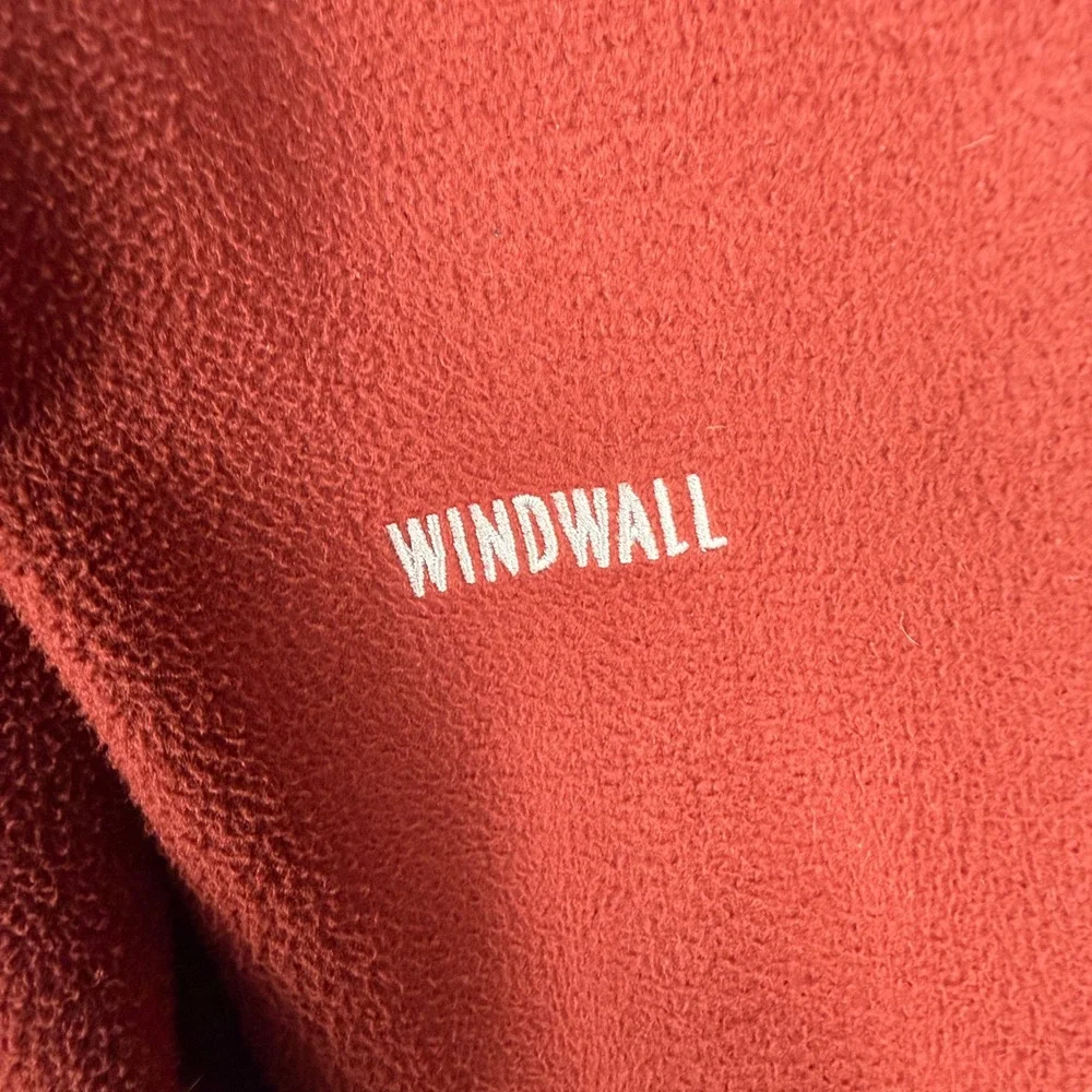 The North Face‎ Mens XL WindWall Fleece Jacket Full Zip Red Mock Neck